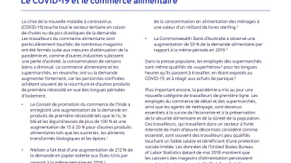 Le COVID-19 et le commerce alimentaire - Cover