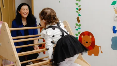 Mariana Grigorenco, the founder and owner of the first home-based childcare facility in the Republic of Moldova.