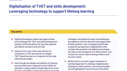 Cover_Digitalisation of TVET and skills development- Leveraging technology to support lifelong learning