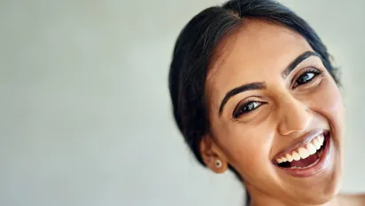 young woman smiling