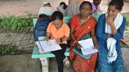 A person with a disability engaging with the community