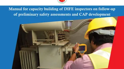 Cover page of the manual for Bangladesh's safety inspectors