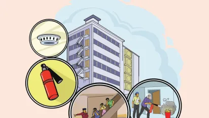 Cover page of the fire safety guidelines for Bangladesh