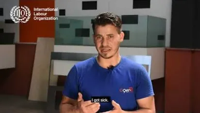 A man speaking with his hands animatedly