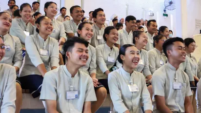 The young Cambodian workforce.