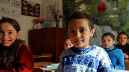 Elementary school children in class