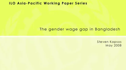Cover of the working paper on the gender wage gap in Bangladesh