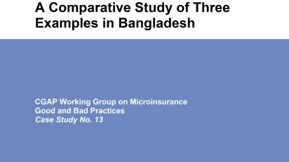Cover of the comparative study of health micro-insurance in Bangladesh