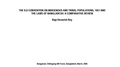 Image of the top page of the comparative review of Bangladesh's laws on indigenous and tribal peoples