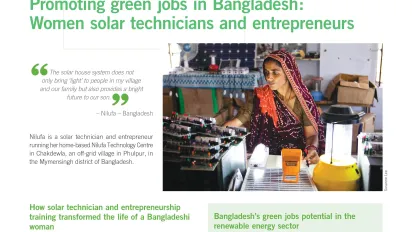 Cover page of the brief on Bangladesh's women solar entrepreneurs
