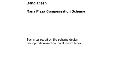 Cover image of the technical report on a compensation scheme for the Bangladesh Rana Plaza accident