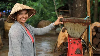 A coffee farmer from Salavan Province, Lao People's Democratic Republic