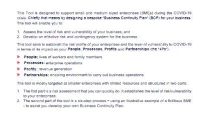 Cover image - The six step Covid-19 business