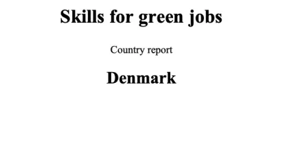 Cover_Skills for green jobs in Denmark CEDEFOP 2010