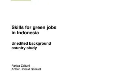 Cover_Skills for green jobs in Indonesia 2010