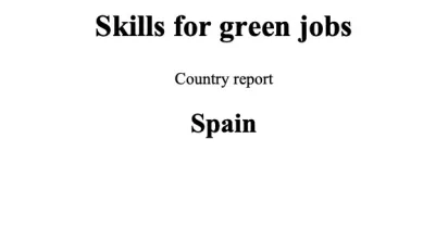 Cover_Skills for green jobs in Spain CEDEFOP 2010