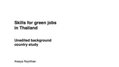 Cover_Skills for green jobs in Thailand 2010