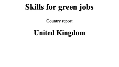 Cover_Skills for green jobs in United Kingdom CEDEFOP 2010