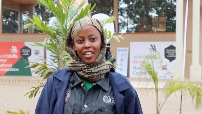 Woman at Worldskills Kenya