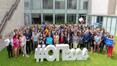 Participantes del Encuentro Regional Tripartito Talento en Movimiento, realizado en octubre de 2024.