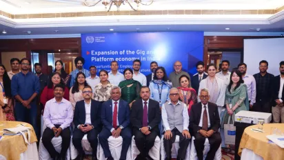 Launching the gig and platform EBMO report in India