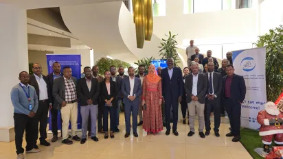 A group picture of participants of the social dialogue on inclusive digital transformation in Ethiopia