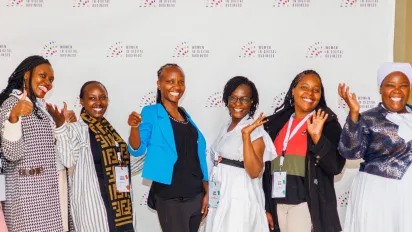 A group of women entrepreneurs smiling