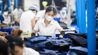 female worker in textile and garment in Viet Nam