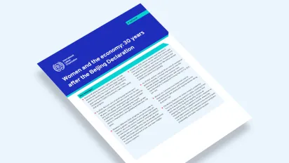 Cover brief Women and the economy: 30 years after the Beijing Declaration