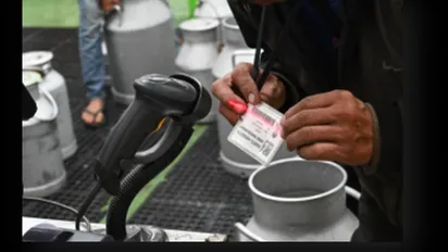 barcode scanning at a dairy farm