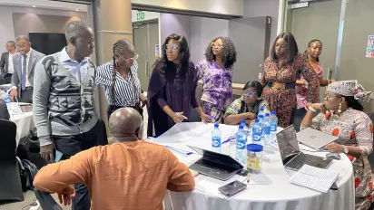 ITCILO and ILO ACT/EMP specialists with members of Nigeria Employers' Consultative Association (NECA)