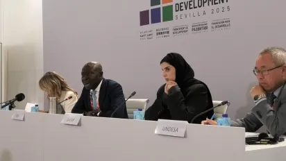 ILO Director-General addressing the Fourth International Conference on Financing for Development in Seville