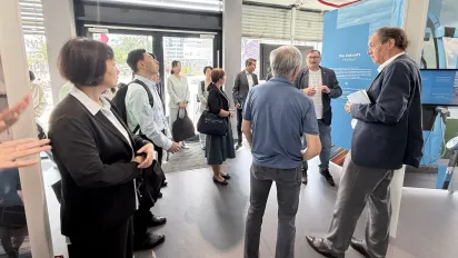 The Chinese delegation listens to the introduction, Germany, June 2025