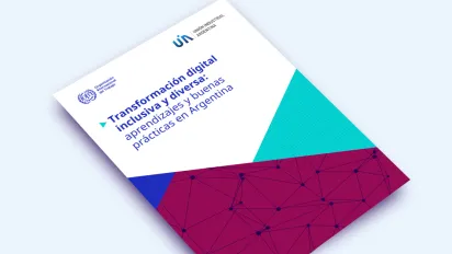 imagen de tapa de la publicación Transformación digital inclusiva y diversa: aprendizajes y buenas prácticas en Argentina