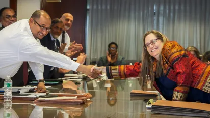 10 June 2016. Executive Director of District Council 37, American Federation of State, County and Municipal Employees (AFSCME), and vice chancellor for labour relations at the City University of New York (CUNY), reach a collective agreement covering more than 20,000 members working at CUNY and valid for 87 months