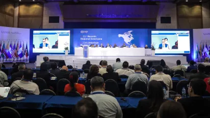 Photo of the closing ceremony of the 20th ILO American Regional Meeting