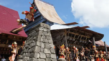 The famous stone jumping in Nias