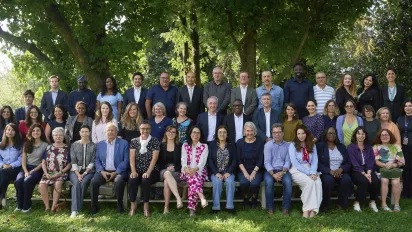 Group photo of participants of the first Summer School on Social Dialogue, held at the ITCILO in Turin from 16 to 19 September 2025.