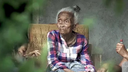 An old Indonesian woman