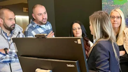 Teachers at a study visit in a hotel 