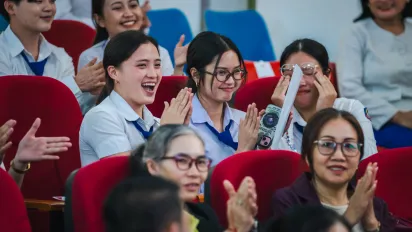 Lao students showcase their innovative ideas to strengthen social protection across the Lao People’s Democratic Republic at the 2nd National Symposium on Social Protection.