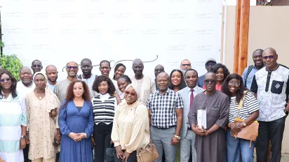 Group photo of staff at ILO Dakar office