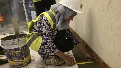 Nabiha Marzan gains hands-on experience through on-site mentoring at the project location