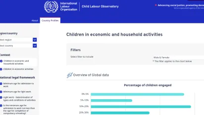 Child Labour Observatory screenshot