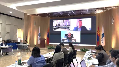 ILO specialist presenting on the Digital employment diagnostic