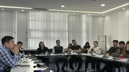 Employees of the Mongolian national chamber of commerce and industry during the presentation