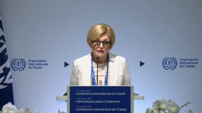 Elvira Calderone, Ministra del lavoro e delle politiche sociali, Italia, 114ª Conferenza internazionale del lavoro