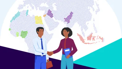 Map illustrating the countries that the Fair Recruitment Forward project is targeting.