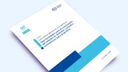 Tapa del Boletín CEPAL - OIT Coyuntura laboral en la Argentina Oportunidades para el crecimiento del empleo en distintos contextos económicos para Argentina
