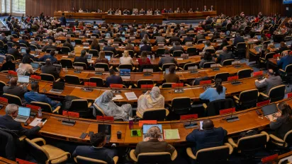 Vue générale du Conseil d’administration de l’OIT réuni en assemblée